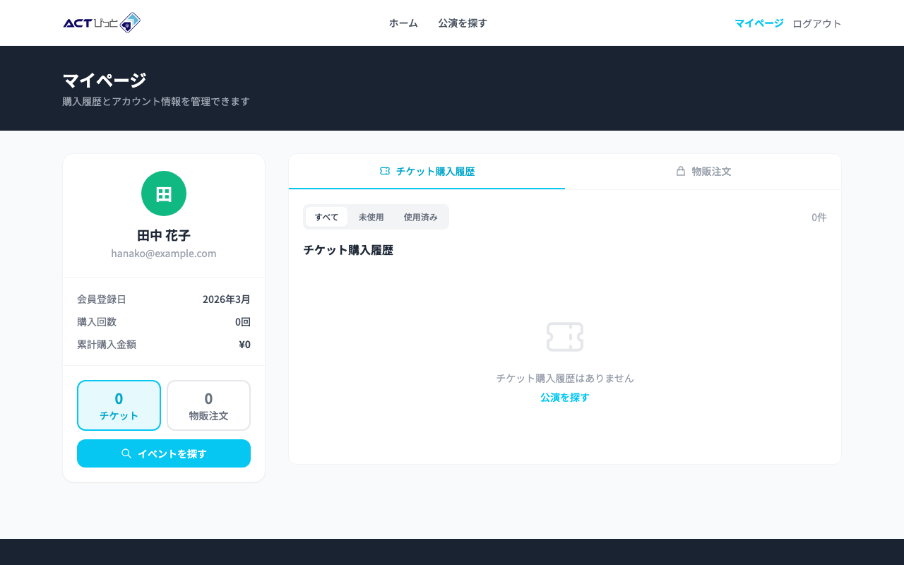 チケット分配画面