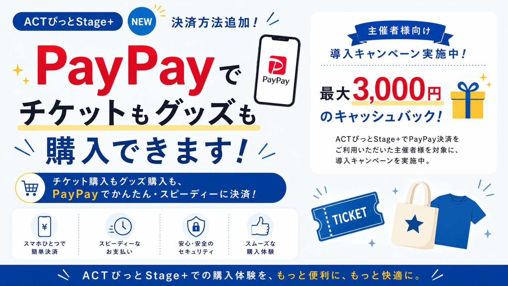 ACTぴっとStage+ PayPay決済実装のご案内